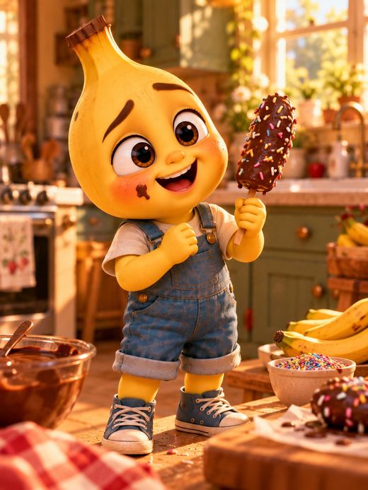 Bananico com picolé de banana